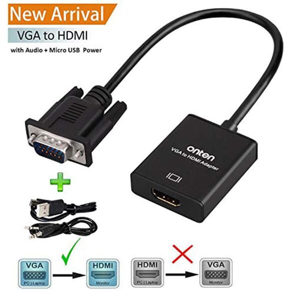 Onten VGA to HDMI Adapter with‎ Audio (4080) - Picture 2 of 9